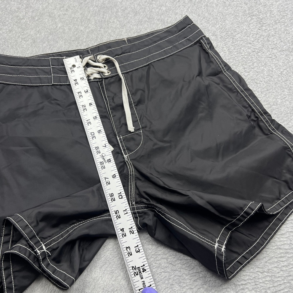Birdwell Beach Britches Board Shorts Mens 30 Black Lace Up Swim Stitch USA Made - Picture 12 of 16
